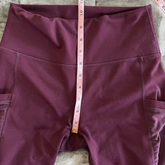 Fabletics Purple Wide Waistband Mid Rise Yoga Leggings Size Small 22” Inseam - Picture 9 of 11